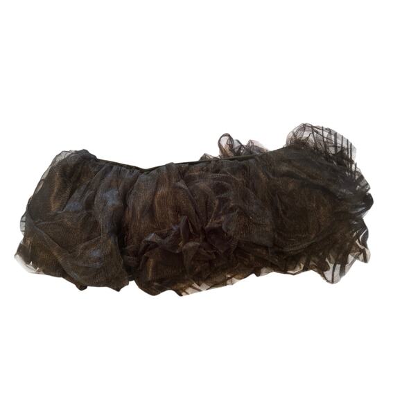 NIP Adult Black Organza Tutu One Size Fits Most 28" Waist Very Stretchy - Picture 2 of 6